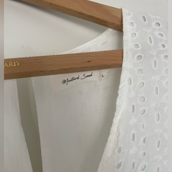 Eyelet White Dress/Romper - Picture 4 of 5